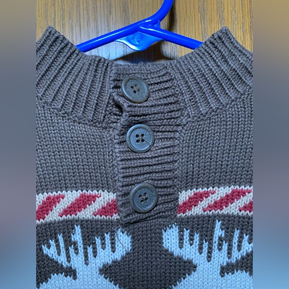 Cherokee Moose Fair Isle Sweater – 4T Brown (2011–2013 Target Era) - Picture 3 of 7